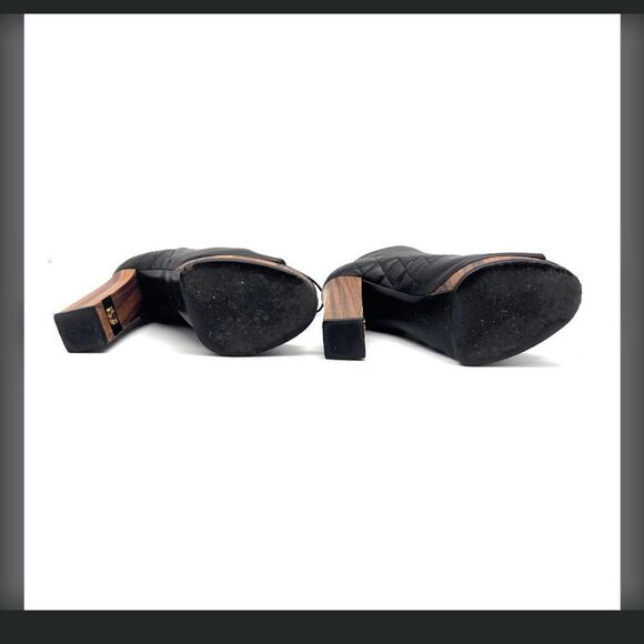 Chanel Quilted Open-Toe Lace-Up Boots 37.5 - Picture 9 of 9